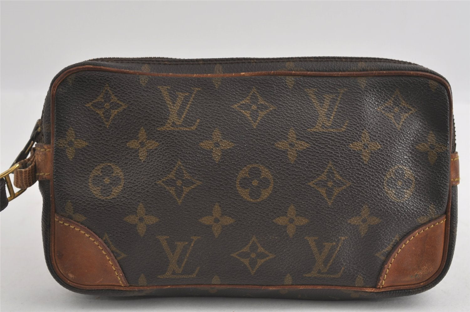 Authentic Louis Vuitton Monogram Marly Dragonne PM M51827 Clutch Hand Bag 1265I
