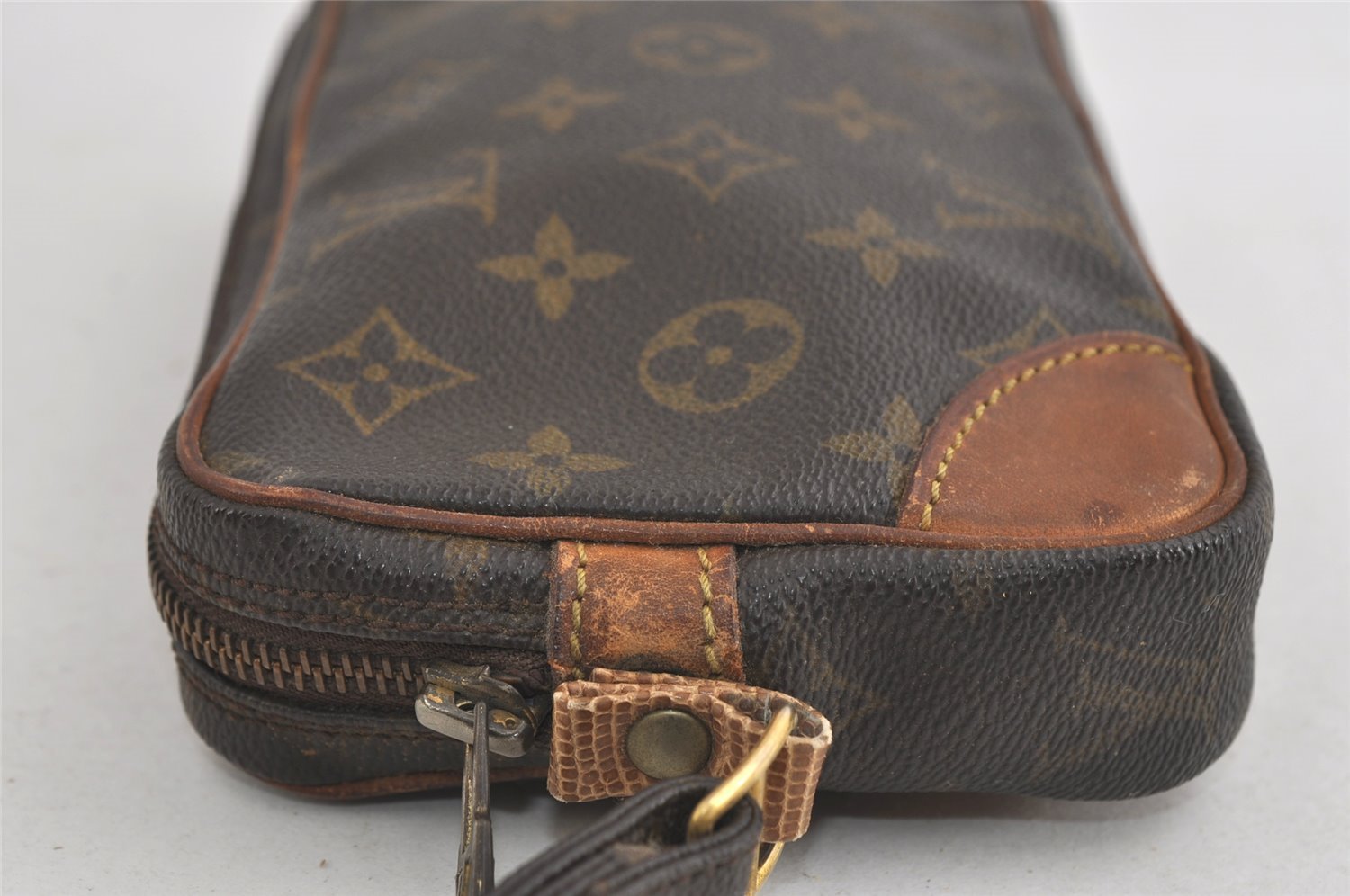 Authentic Louis Vuitton Monogram Marly Dragonne PM M51827 Clutch Hand Bag 1265I