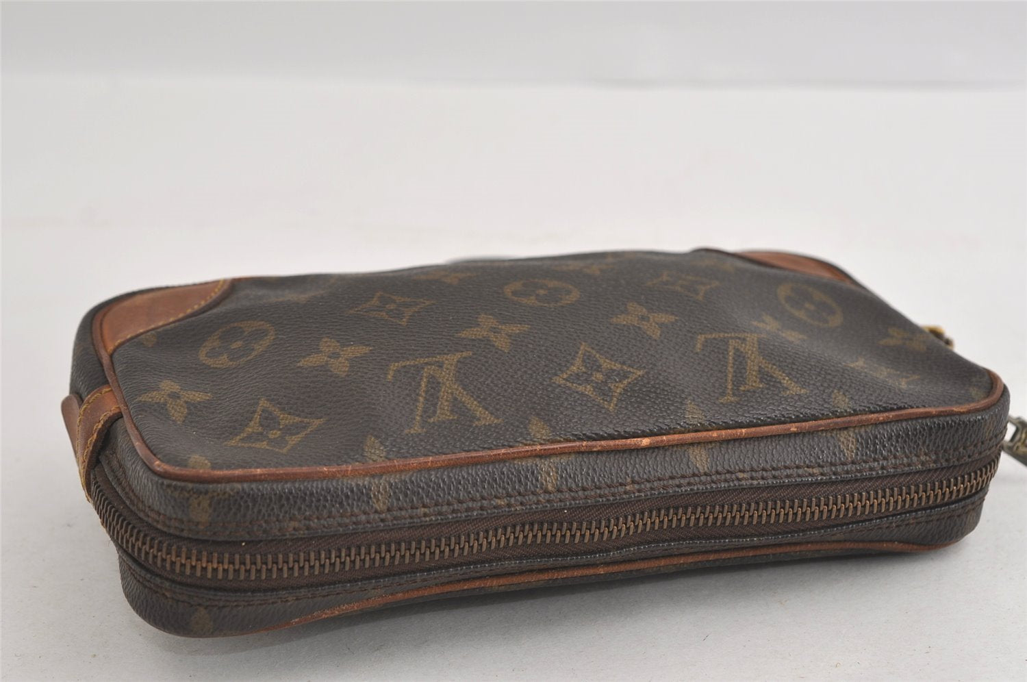 Authentic Louis Vuitton Monogram Marly Dragonne PM M51827 Clutch Hand Bag 1265I