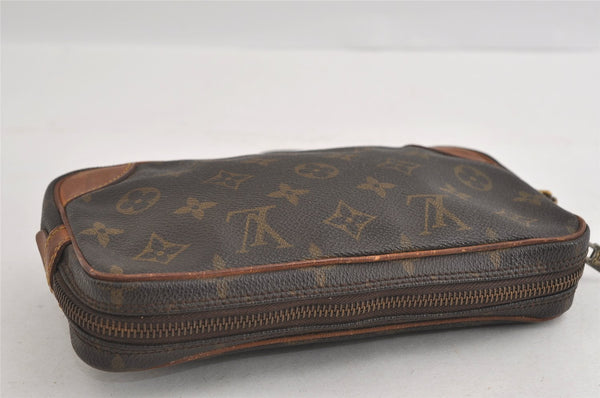 Authentic Louis Vuitton Monogram Marly Dragonne PM M51827 Clutch Hand Bag 1265I