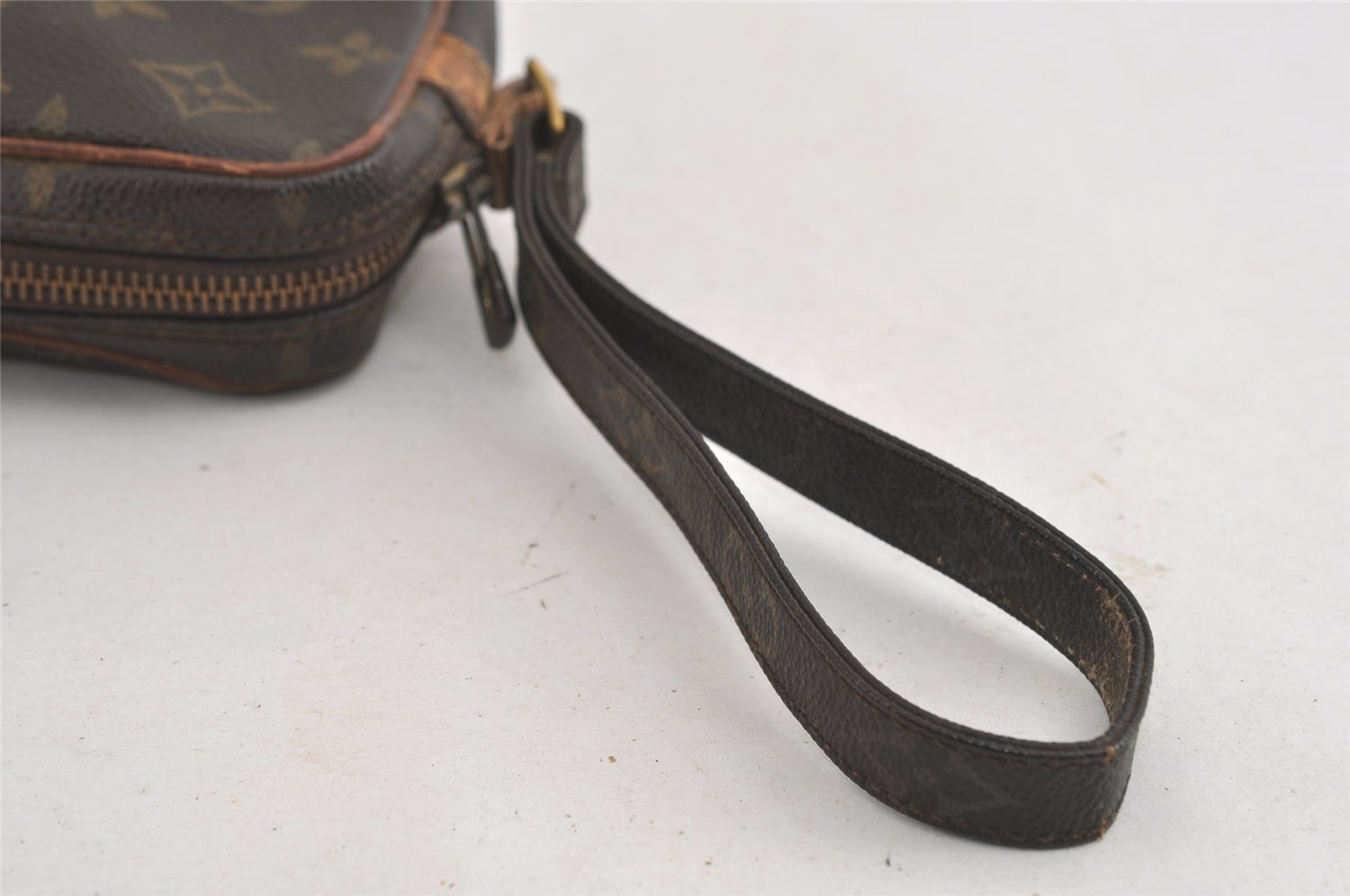 Authentic Louis Vuitton Monogram Marly Dragonne PM M51827 Clutch Hand Bag 1265I