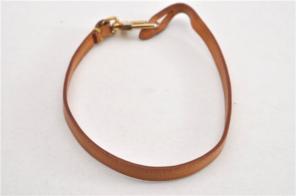Auth Louis Vuitton Leather Strap For Pochette Accessoires Beige 13.8" LV 1266G