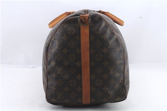 Auth Louis Vuitton Monogram Keepall Bandouliere 55 Boston Bag M41414 LV 1267D