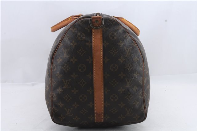 Auth Louis Vuitton Monogram Keepall Bandouliere 55 Boston Bag M41414 LV 1267D