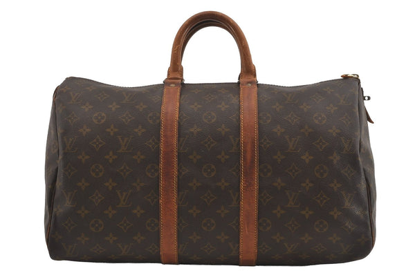 Authentic Louis Vuitton Monogram Keepall 45 Travel Boston Bag Old Model LV 1267I