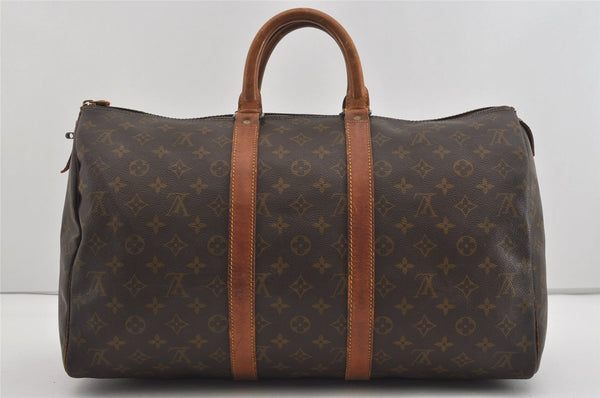 Authentic Louis Vuitton Monogram Keepall 45 Travel Boston Bag Old Model LV 1267I