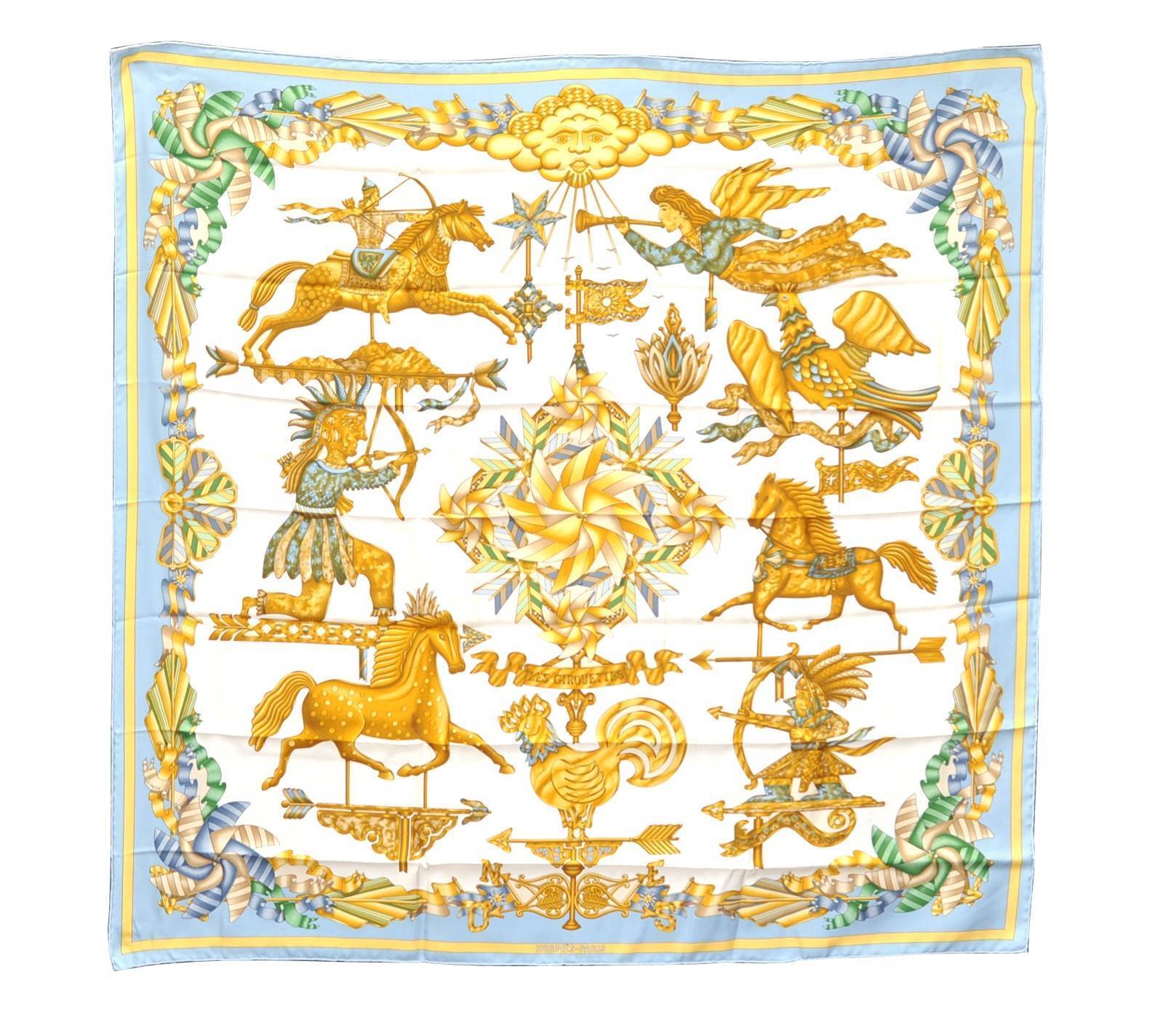 Authentic HERMES Carre 90 Scarf 