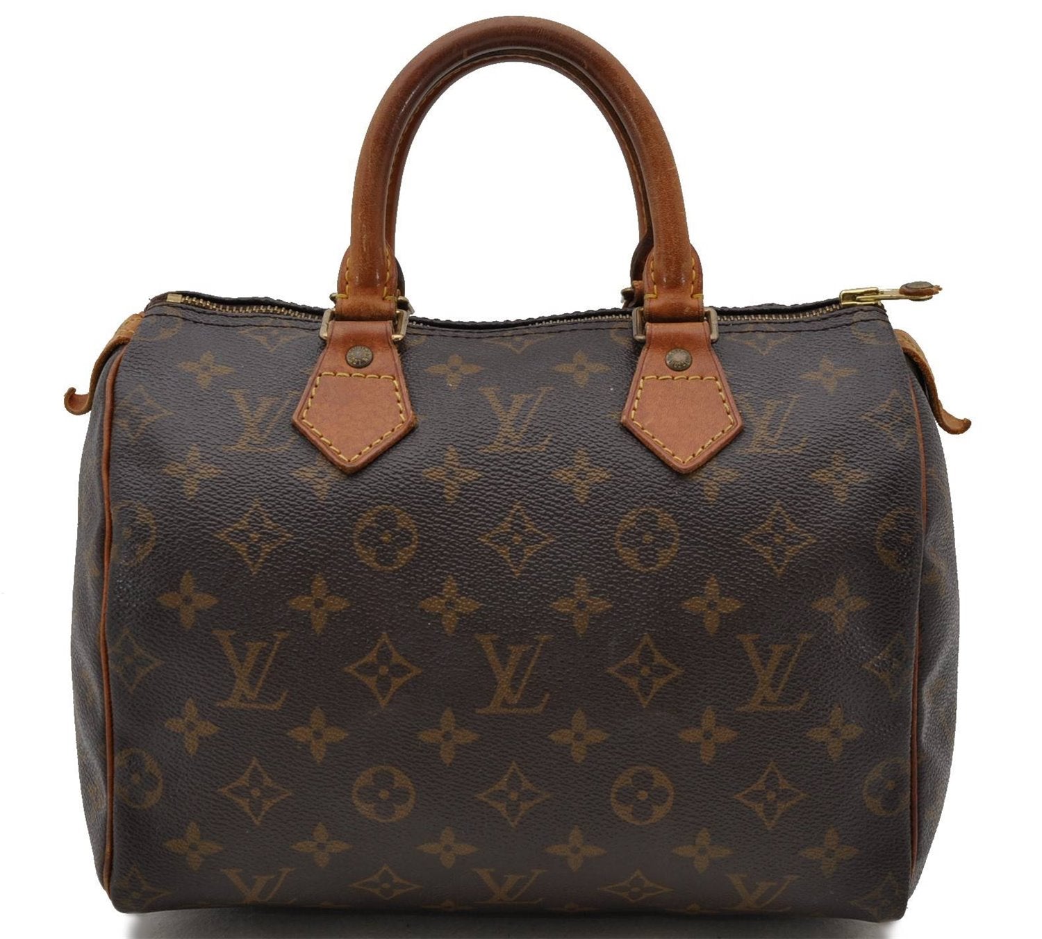 Authentic Louis Vuitton Monogram Speedy 25 Hand Bag M41528 LV 1268D