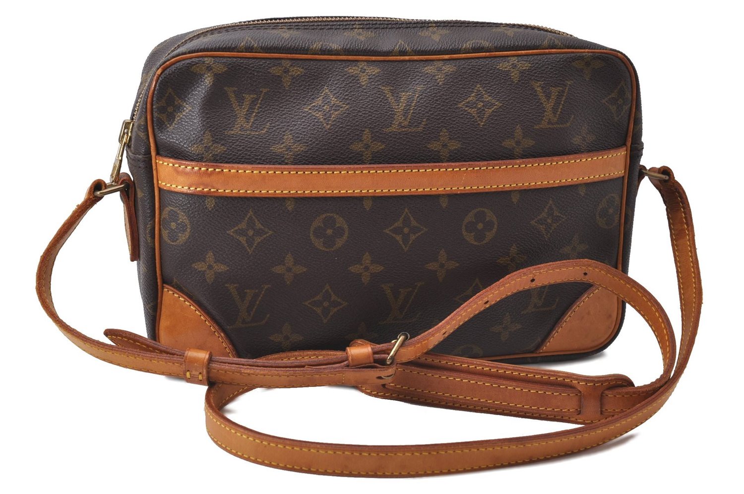 Auth Louis Vuitton Monogram Trocadero 27 Shoulder Cross Body Bag M51274 LV 1271D