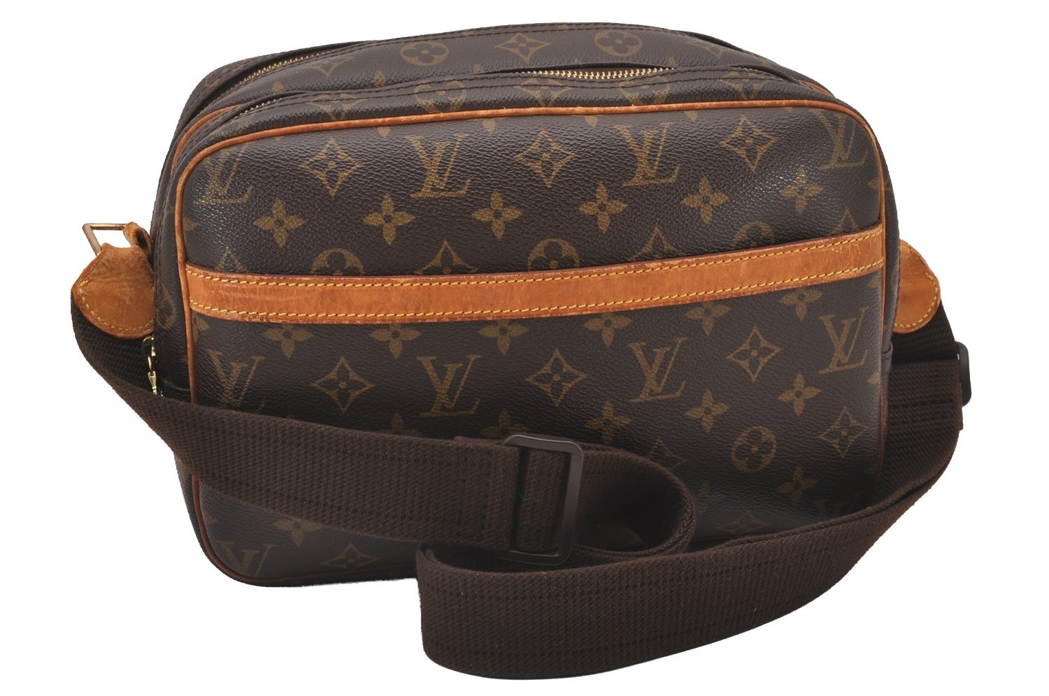 Authentic Louis Vuitton Monogram Reporter PM Shoulder Cross Bag M45254 LV 1272I
