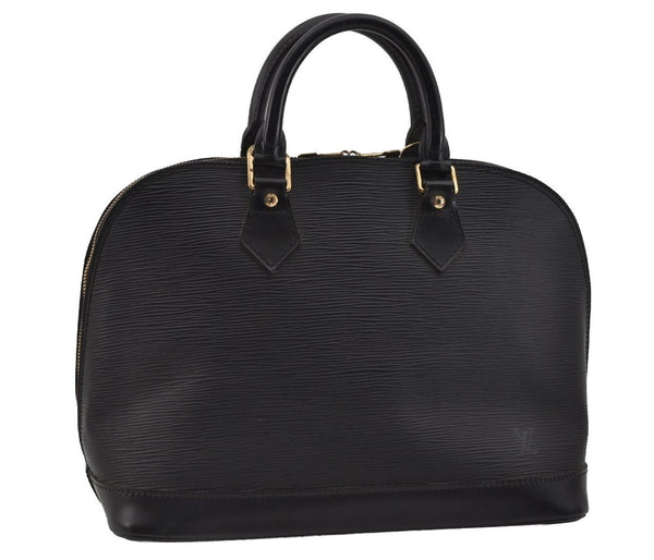 Authentic Louis Vuitton Epi Alma PM Hand Bag Black M40302 LV 1273I