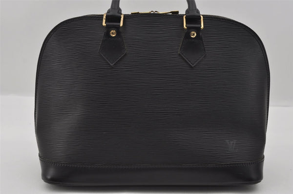 Authentic Louis Vuitton Epi Alma PM Hand Bag Black M40302 LV 1273I