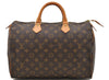 Authentic Louis Vuitton Monogram Speedy 35 Hand Bag M41524 LV 1274D