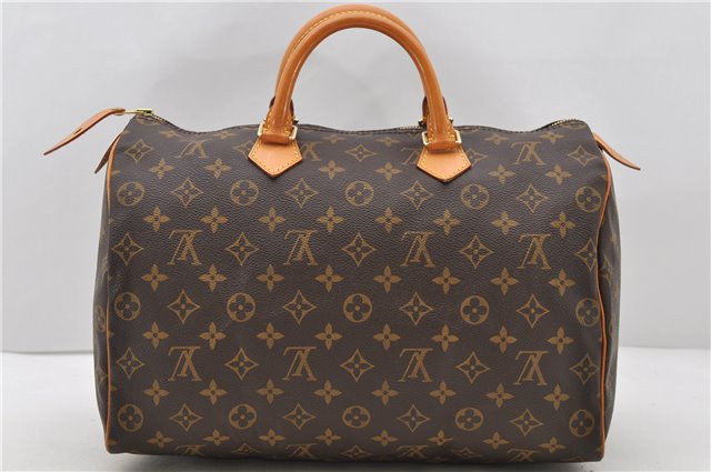 Authentic Louis Vuitton Monogram Speedy 35 Hand Bag M41524 LV 1274D