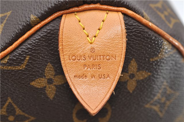 Authentic Louis Vuitton Monogram Speedy 35 Hand Bag M41524 LV 1274D