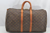 Authentic Louis Vuitton Monogram Keepall 50 Travel Boston Bag M41426 LV 1274I
