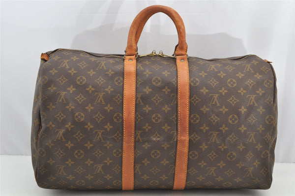 Authentic Louis Vuitton Monogram Keepall 50 Travel Boston Bag M41426 LV 1274I