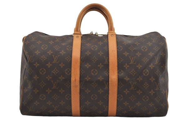 Authentic Louis Vuitton Monogram Keepall 45 Travel Boston Bag M41428 LV 1276I