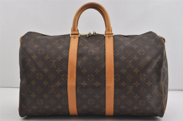 Authentic Louis Vuitton Monogram Keepall 45 Travel Boston Bag M41428 LV 1276I