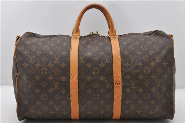 Auth Louis Vuitton Monogram Keepall Bandouliere 50 Boston Bag M41416 LV 1278D