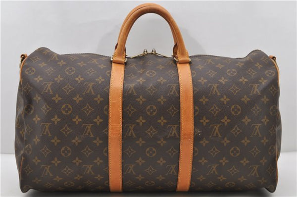 Auth Louis Vuitton Monogram Keepall Bandouliere 50 Boston Bag M41416 LV 1278D