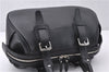 Authentic BURBERRY Vintage Hand Boston Bag Leather Black 1279F