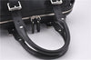 Authentic BURBERRY Vintage Hand Boston Bag Leather Black 1279F