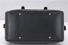 Authentic BURBERRY Vintage Hand Boston Bag Leather Black 1279F