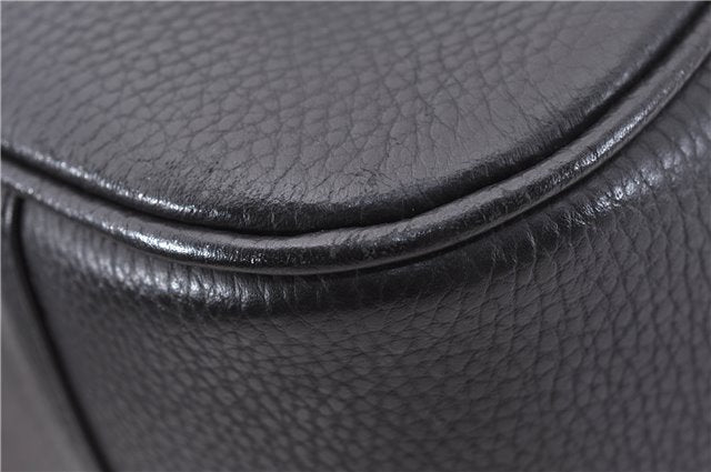 Authentic BURBERRY Vintage Hand Boston Bag Leather Black 1279F