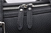Authentic BURBERRY Vintage Hand Boston Bag Leather Black 1279F