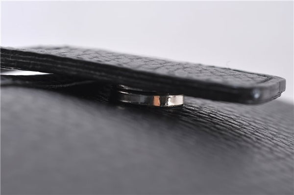 Authentic BURBERRY Vintage Hand Boston Bag Leather Black 1279F