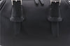 Authentic BURBERRY Vintage Hand Boston Bag Leather Black 1279F