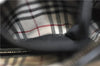 Authentic BURBERRY Vintage Hand Boston Bag Leather Black 1279F