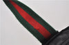 Authentic GUCCI Web Sherry Line Hand Tote Bag GG Nylon 131230 Black 1279G