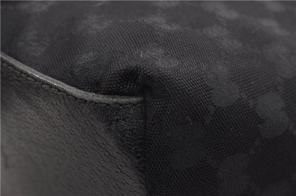 Authentic GUCCI Web Sherry Line Hand Tote Bag GG Nylon 131230 Black 1279G