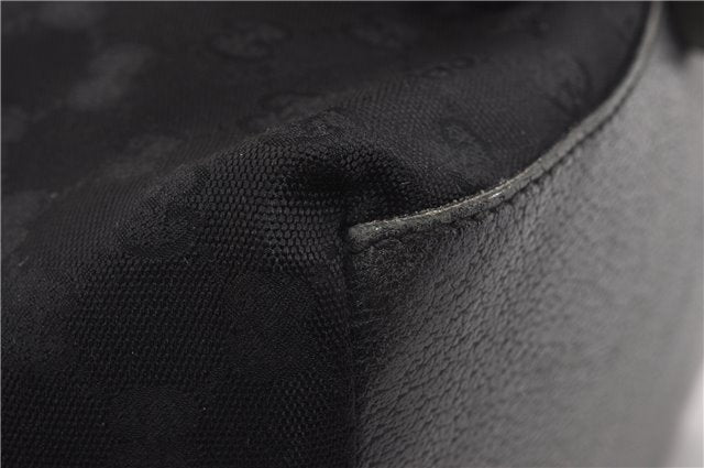 Authentic GUCCI Web Sherry Line Hand Tote Bag GG Nylon 131230 Black 1279G