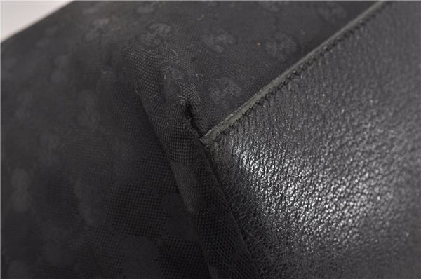 Authentic GUCCI Web Sherry Line Hand Tote Bag GG Nylon 131230 Black 1279G