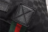 Authentic GUCCI Web Sherry Line Hand Tote Bag GG Nylon 131230 Black 1279G