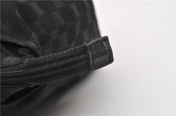 Authentic GUCCI Web Sherry Line Hand Tote Bag GG Nylon 131230 Black 1279G