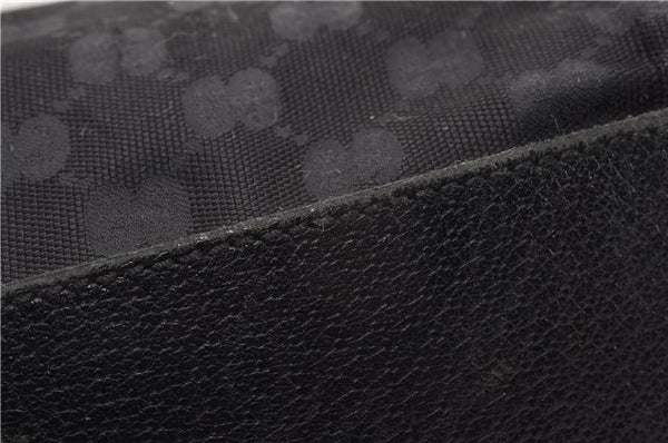 Authentic GUCCI Web Sherry Line Hand Tote Bag GG Nylon 131230 Black 1279G