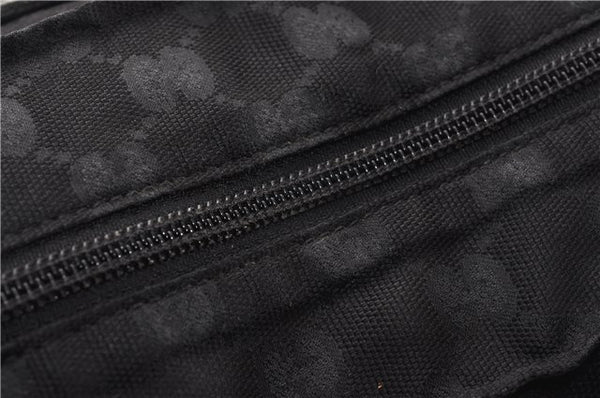 Authentic GUCCI Web Sherry Line Hand Tote Bag GG Nylon 131230 Black 1279G
