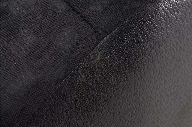 Authentic GUCCI Web Sherry Line Hand Tote Bag GG Nylon 131230 Black 1279G