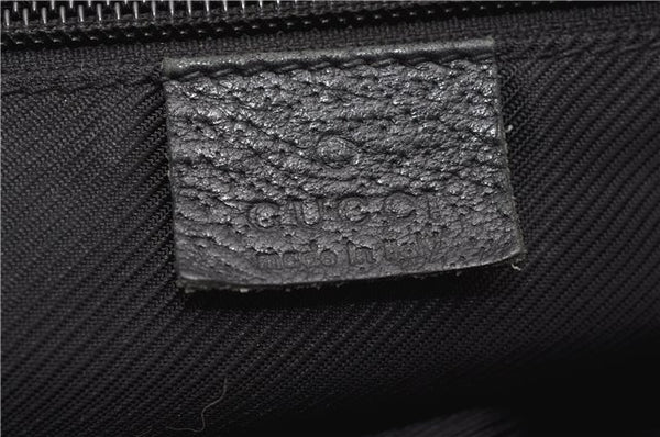 Authentic GUCCI Web Sherry Line Hand Tote Bag GG Nylon 131230 Black 1279G