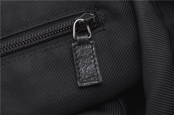 Authentic GUCCI Web Sherry Line Hand Tote Bag GG Nylon 131230 Black 1279G