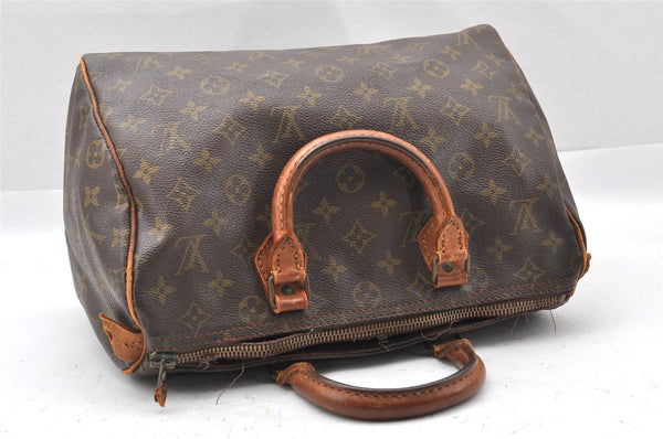 Authentic Louis Vuitton Monogram Speedy 30 Hand Boston Bag Old Model Junk 1279I