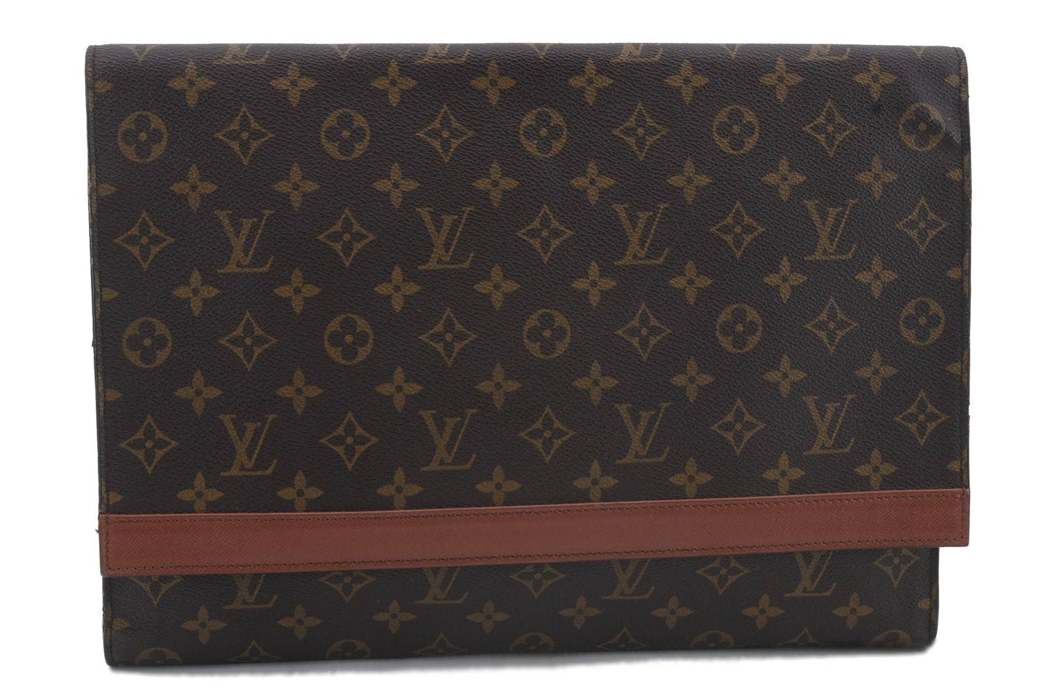 Authentic Louis Vuitton Monogram Porte Envelope Documents Case M51801 LV 1280D