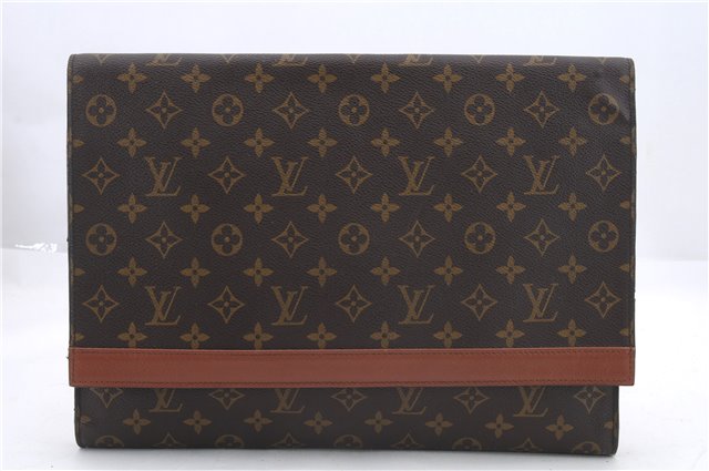 Authentic Louis Vuitton Monogram Porte Envelope Documents Case M51801 LV 1280D