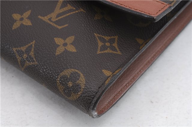 Authentic Louis Vuitton Monogram Porte Envelope Documents Case M51801 LV 1280D