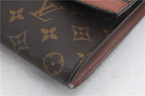 Authentic Louis Vuitton Monogram Porte Envelope Documents Case M51801 LV 1280D