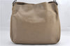 Authentic GUCCI Bamboo 2Way Shoulder Hand Bag Leather 0011577 Beige 1280G